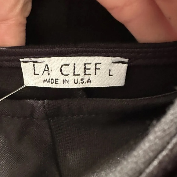 La Clef Maternity’s Women’s Black Sleeveless Stretch Pleated Waist Dress Size L - Picture 6 of 9